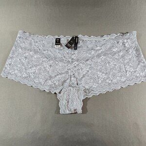 Torrid Light Gray Floral Lace Boyshort Panty Womens Size 4 Plus